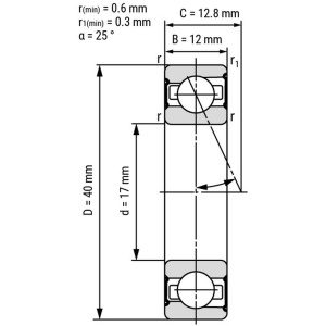 Подшипники 7203 B7203 EX217 S6203 36203 203HC MM203