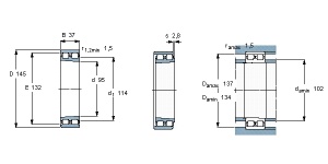 Подшипники NN3019 NN3019K NN3019TN NN3019KTN 3182119