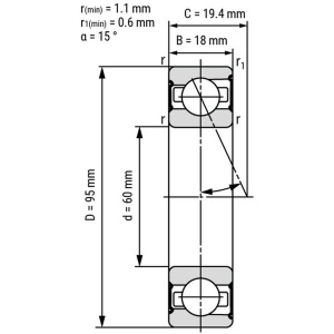 Подшипники 7012 B7012 EX60 S6012 36112 112HC MM9112