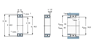 Подшипники NN3006 NN3006K NN3006TN NN3006KTN 3182106