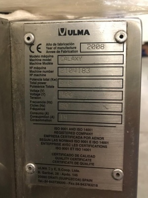 Ulma Super Chik. Упаковочная машина для упаковки продуктов в лотках в стретч-плёнку