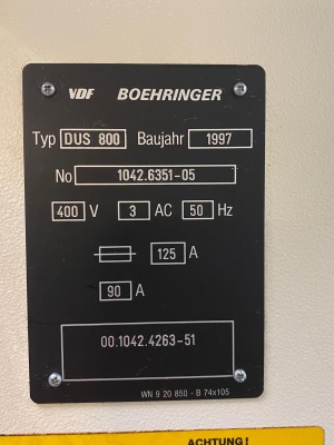 Токарный станок с VDF BOEHRINGER DUS 800 X 3000 с ЧПУ= 6260 Mach4metal