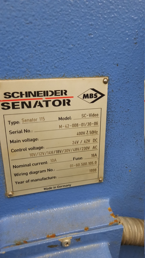 Резак Schneider Senator 115 SC-Video 1998 года. 450 без ндс