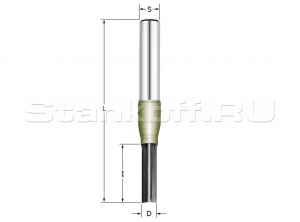 Фреза пазовая монолитная Z=2 S=6x32 D=2x6x43 ARDEN 107106