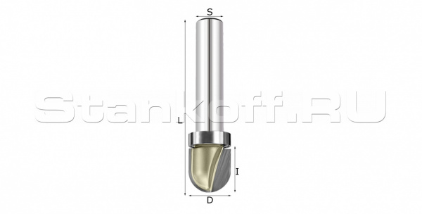 Фреза пальчиковая с верхн. подшипником R=8 D=16x9.5 S=8 ARDEN 219835