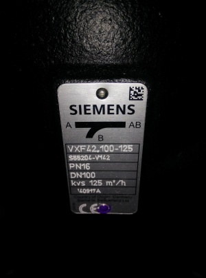 Регулирующий клапан Siemens VXF42.100-125