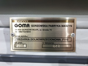 Фрезерный станок Goma Польша F110