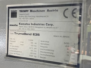 TRUMPF - TrumaBend E35 Листогибочный пресс 1250 х 35 тонн 6327 = Mach4metal
