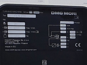 Токарный станок с ЧПУ DMG MORI CLX 450