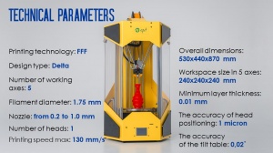 Пятиосевой полимерный 3D принтер
