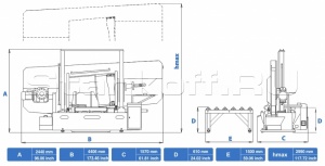 Станок ленточнопильный полуавтоматический CUTERAL CSM 800/900