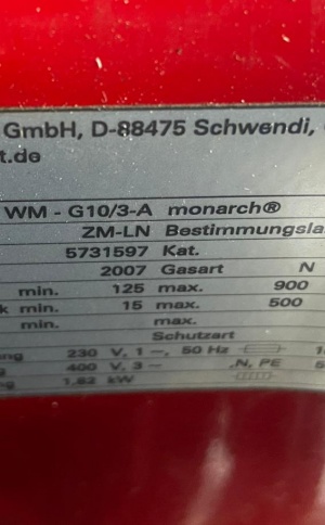Горелка газовая WEISHAUPT G10/3А - 900 кВт