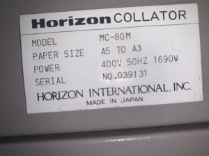 листоподборочную линию Horizon MC-80a + MC-80c