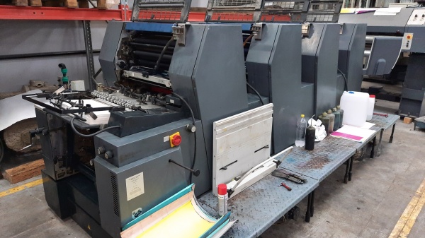 Печатная офсетная машина Heidelberg GTO-52-4, А3 формат, смена форм,смывки-ручные, увлажнение Компак, 28 млн отт