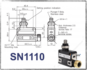 SN1110 Компактный прецизионный концевой выключатель