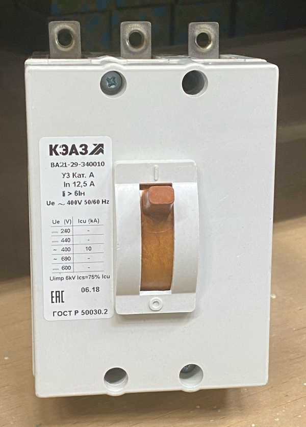 «Выключатель ВА21-29-340010-12,5А-6Iн-400AC-У3-КЭАЗ» купить в Санкт ...