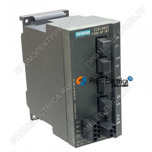 6GK5200-4AH00-2BA3 SCALANCE X200-4PIRT Управляемый IE коммутатор, 4 X 10/100Мбит/С POF SC RJ порта