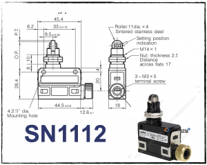 SN1112 Компактный прецизионный концевой выключатель