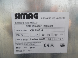 Льдогенератор SIMAG SPR 165