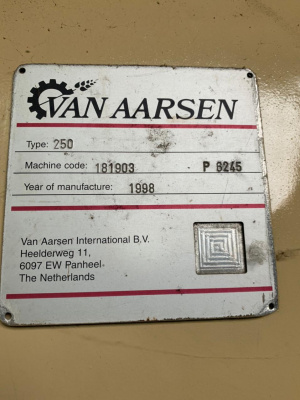 противоточный охладитель гранул Van Aarsen 250 c циклоном