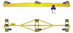 Кран-балка подвесная двухпролетная