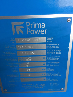 Оптоволоконный станок лазерной резки Prima Power PLATINO 1530 f