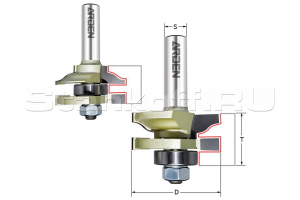 Комплект 2 фрезы мебельная обвязка 409271