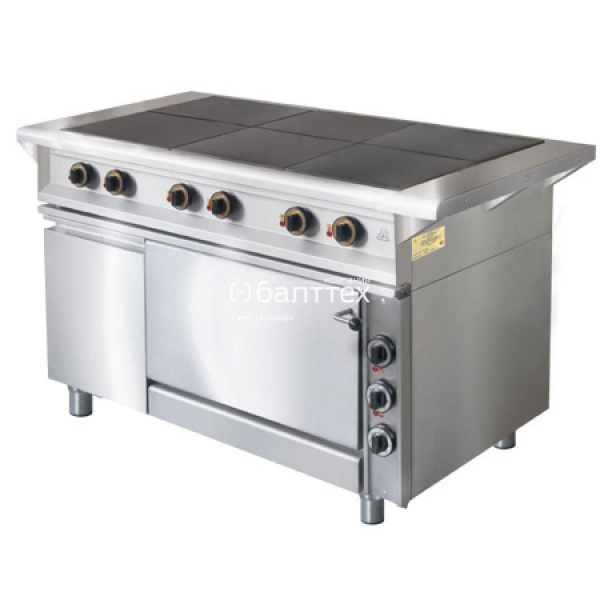 Плита 6 конфорочная 900 серии ITERMA пкэ-6пр-1475/850/860-64 с духовым ...