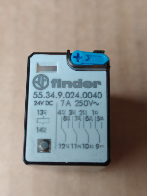 Реле FINDER 55.34.9.024.0040 24V DC 4ПК (7А)