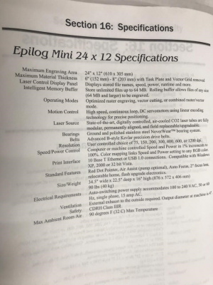 Epilog Mini 24X12 (Series 8000)