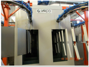 Автоматическая конвейерная линия порошковой окраски изделий с подготовкой поверхности VARCO (Италия)