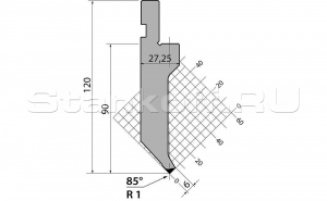 Пуансон R1 классический P.120.85.R1.805s