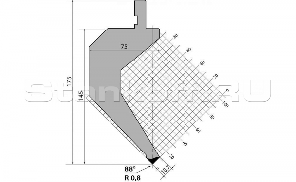 Пуансон R1 классический P.175.88.R08.795s