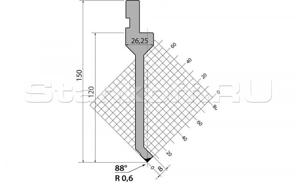 Пуансон для листогиба P.150.88.R06.415