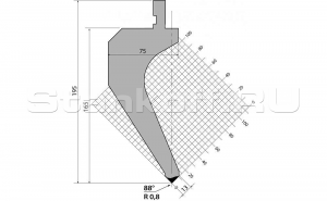 Пуансон R1 классический P.195.88.R08.415