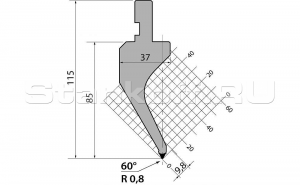 Пуансон R1 классический P.115.60.R08.795s