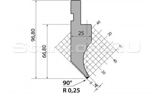 Пуансон R1 классический P.97.90.R025.805s