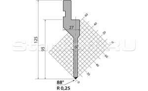 Пуансон прямого типа P.125.88.R025.805s