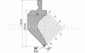 Пуансон гусевидного типа P.135.88.R3.795s