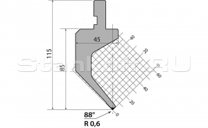 Пуансон R1 классический P.115.88.R06.835