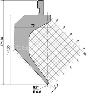 Пуансон TOP.175.85.R08.S.500s