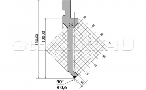 Пуансон R1 классический P.130.90.R06.805s