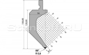 Пуансон R1 классический P.150.88.R08.795s