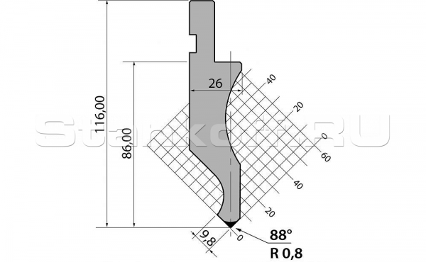 Пуансон D.116.88.R08.795s