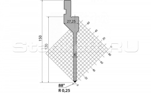 Пуансон прямого типа P.150.88.R025.795s