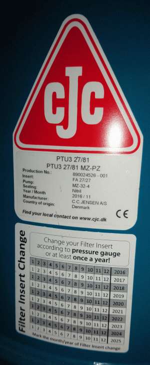 Сепаратор масло/вода "CJC" PTU3 27/81 MZ-PZ