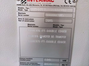 Кромочный станок для стекла double adger Intermac Busetti F11 линия