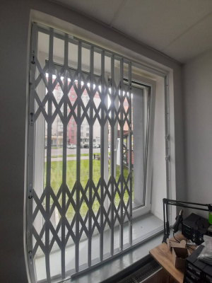 Раздвижные решетки металлические на окна, двери, витрины. Производство и установка