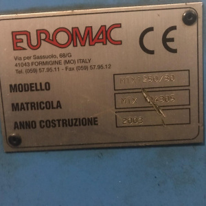 Координатно-пробивной пресс EUROMAC MTX1250/30, по-во Италия