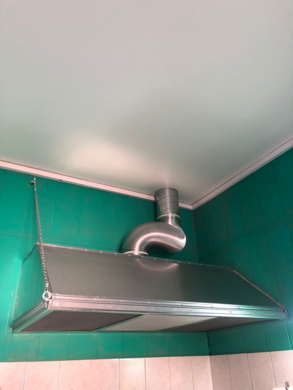 Вытяжку для общепита (зонт, двигатель на вытяжку, двигатель на приточку ...